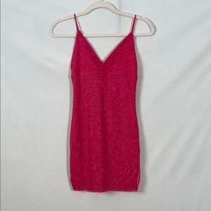 Superdown Pink Sparkly Mini Dress Size S EUC